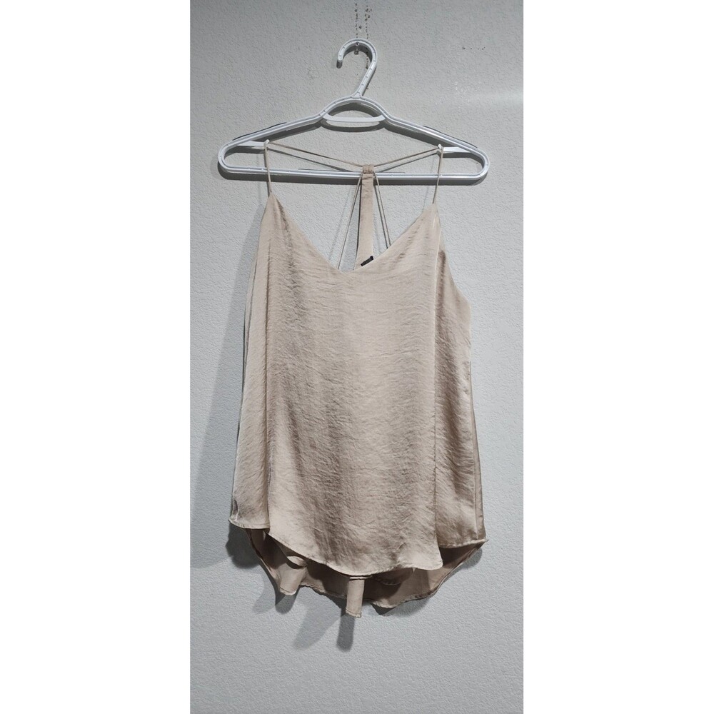 4SI3NNA Sleeveless Lined Bodycon Tank Top Size M Tan